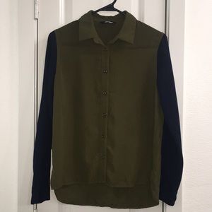 Unionbay Colorblock Button Down Blouse